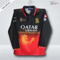 Royal Challengers Bangalore Premium Jersey 2026-2027 - IPL Full Sleeve Collar Polo Jersey For Men - RCB Cricket Jersey 2026. 