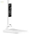 Table Lamp LED Desk Lamp with Clock Date Temperature Adjustable Eye Protection Touch Control Reading Lamp for Living Room Bedroom Study Home , Plug in. 