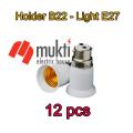 B22 to E27 Base Lamp Holder Converter Portable Socket Light Led Bulb Lamp Holder B22 - Light E27 Pin to Pech. 