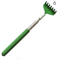 Portable Extendable Telescopic Metal Backscratcher/Back Scratcher in Green. 