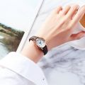 Women's Fashion White Small Watches Ulzzang Brand Ladies Quartz Wristwatch Simple Retro Montre Femme Leather Band Clock 2020. 