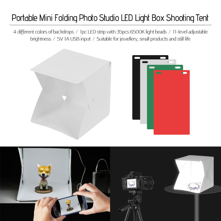 Portable%20Photo%20Studio%20LED%20Light%20Box%20Shooting%20Tent%20Mini%20Folding%20Photography%20Studio%20Softbox%20with%204%20Colors%20Backdrops%201pc%20LED%20Strip%20with%2035pcs%206500K%20Light%20Beads%20Adjustable%20Brightness%204W%20USB%20Input%20for%20Jewellery%20Small%20Products%20Still%20Life%20-%20Image%208