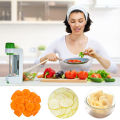 Vegetable Slicer Spiralize Rotating Fruits Vegetables Cutter Kitchen Peeling Tool for Fruit Vegetables Stainless Steel Fruit Cutter Slicer for Kitchen Use. 