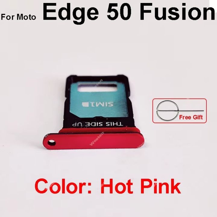 For Motorola Moto Edge 50 Pro, 50 Neo, 50 Fusion Sim Tray Micro SD Card Slot with Sim Ejector Pin Replacement Parts