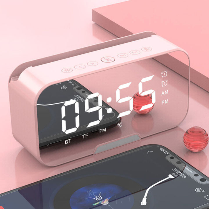G10%20Wireless%20Speaker%205.0%20Loudspeaker%20Alarm%20Clock%20Radio%20W/%20Mirror%20LED%20Display%20Supports%20TF%20Card%20AUX%20AUDIO%20Playback%20BT%20Speaker%20-%20Image%202