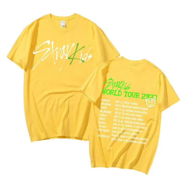 Korean%20Stray%20Kids%202nd%20World%20Tour%20Maniac%20Print%20T-shirt%20Men's%20100%25%20Cotton%20T-shirts%20Harajuku%20Streetwear%20Short%20Sleeve%20T%20Shirt%20Kpop%20-%20Image%203