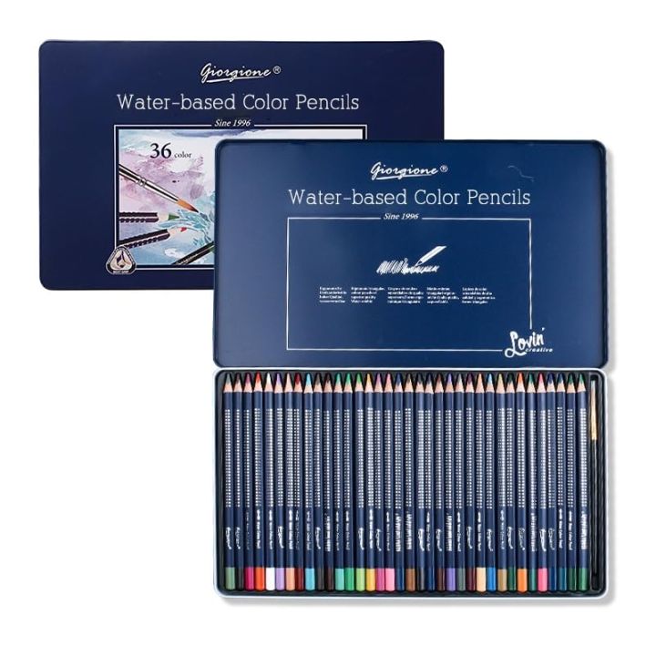 Giorgione Watercolour Pencils Tin Set of 36 shades