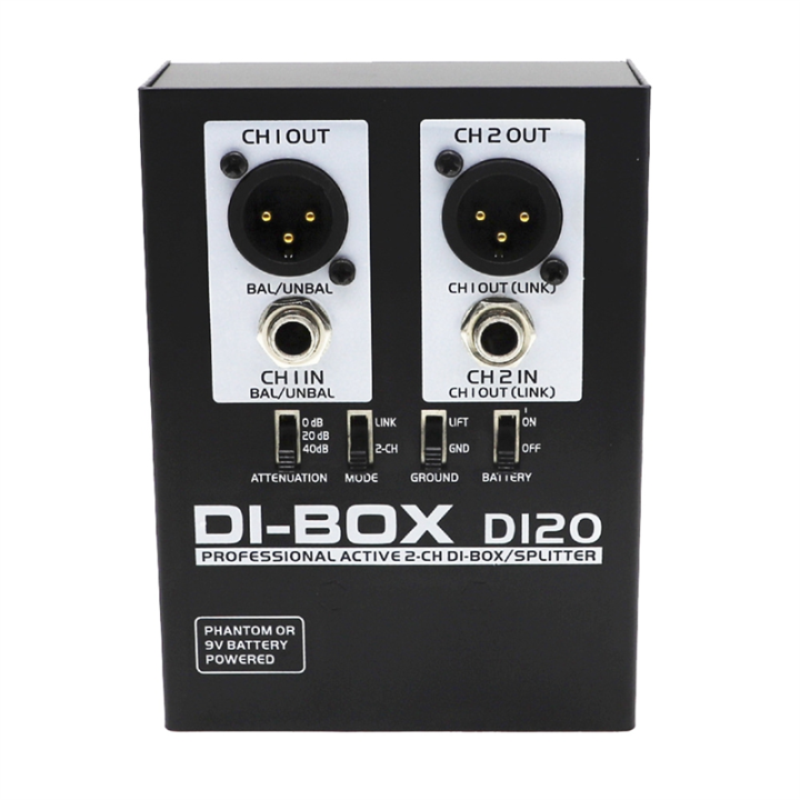 Professional%20DIRECT%20BOX%20Low%20Noise%20Guitar%20Bass%20DI%202%20Channel%20Audio%20Converter%20Multi-Purpose%20Mixer%20Audio%20-%20Image%206