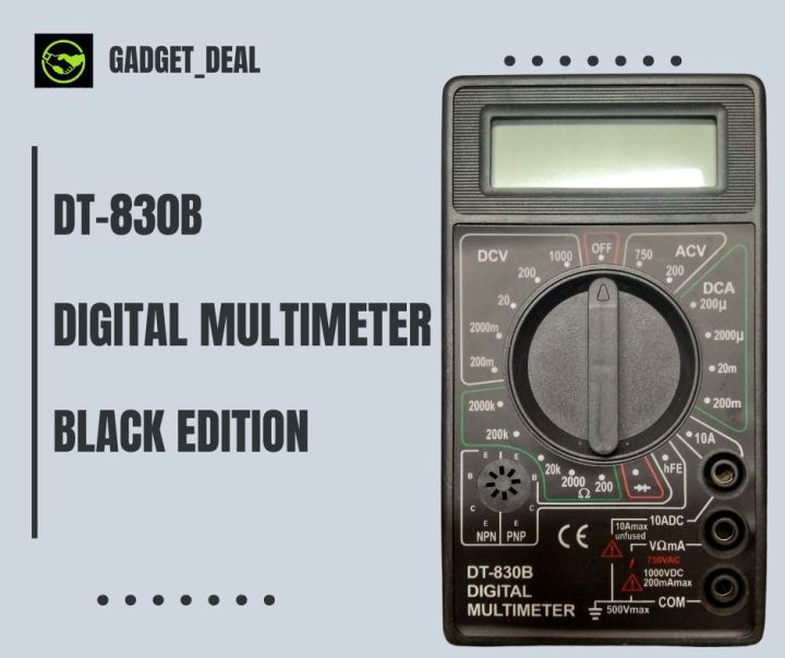 Dt830 R2 Multimeter DT 830 Digital Voltage Multimeter (black) | Daraz.com.bd