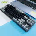 The new Acer OKW132 true mechanical keyboard wired blue switch 87 keys office typing game e-sports mixed light keyboard. 