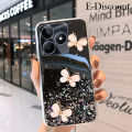 New Phone Case For Realme Note 50 4G Cover Sparkling Star Moon Soft Silicone Transparent Butterfly Pattern Anti Drop For Realme Note50 4G Case.