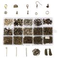 Jewelry Findings Tool Set Open Jump Ring/Lobster Clasp/Tail Chain/Clip Buckle/Drop Kit/Earring Hooks/ For DIY Jewelry Making.