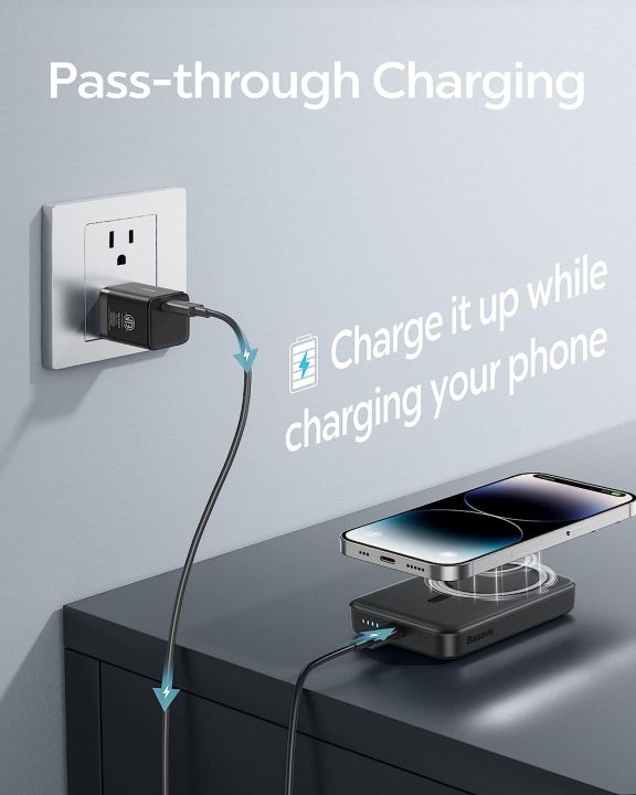 Baseus%20Magsafe%2010000mAh%20Magnetic%20Wireless%20Fast%20Charge%20Power%20Bank%20for%20iPhone%2015/14/13/12%20Series,%20Black%20-%20Image%204