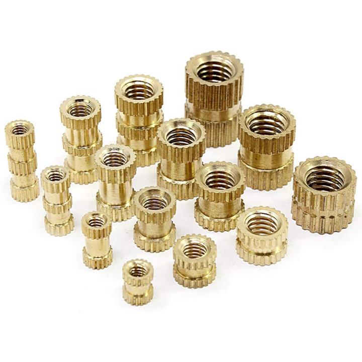 Practical product M2 M3 M4 M5 Female Thread Knurled Brass Threaded Insert Embedment Nut for 3D Printing Threaded Heat Set Inserts