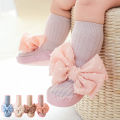 0-3Y Cute Big Bow Kids Shoes Soft Rubber Sole Princess Girl Walker Shoes Spring Autumn Anti-Slip Floor Socks Shoes. 