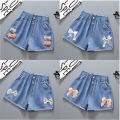 Spot children's clothing girls denim shorts 2024 new thin middle and large children boys wear short pants wholesale tide.