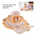 Kids Plates Set Cartoon Dishes Plates Utensils Set For Toddler Divided Food. 