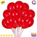 Metallic Monty Balloons 30 cm 10pcs Party Decorative Balloons Red Colour. 