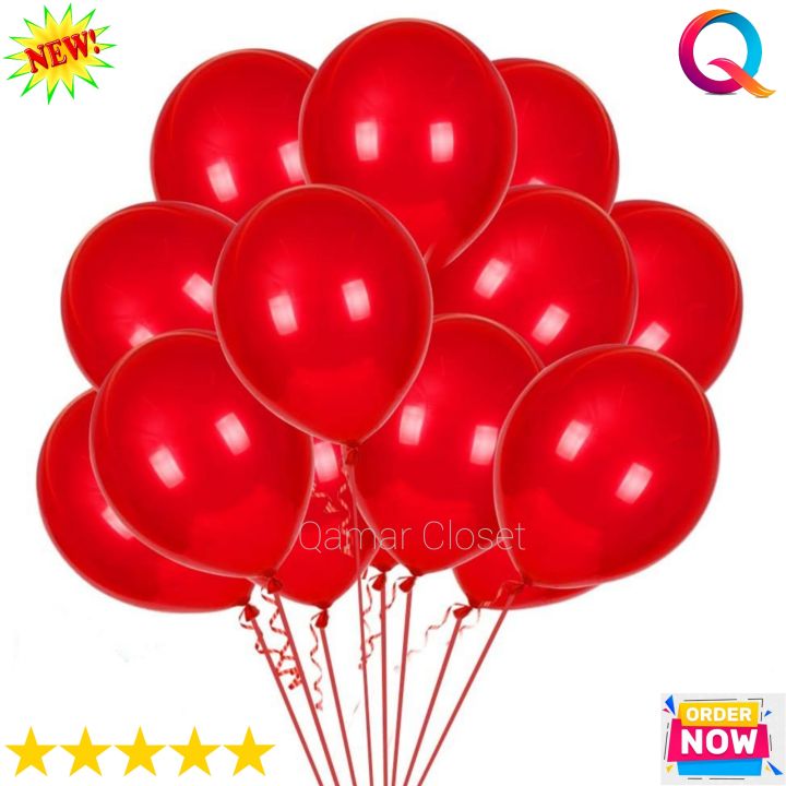 Metallic%20Monty%20Balloons%2030%20cm%2010pcs%20Party%20Decorative%20Balloons%20Red%20Colour%20-%20Image%202