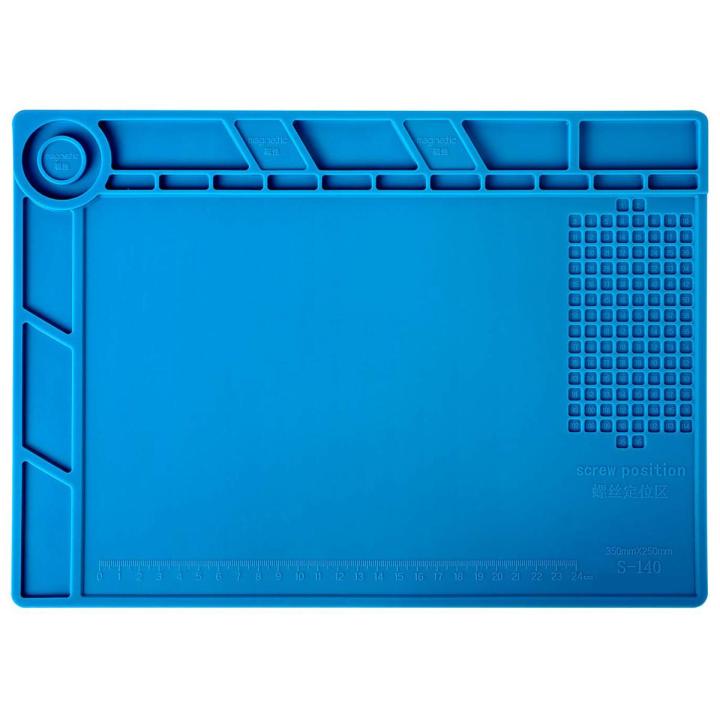 Delicate product S-140 Magnetic Insulation Silicone Soldering Mat Magnetic Repair Mat, Heat Resistant Work Mat 932°F for Repair Electronics