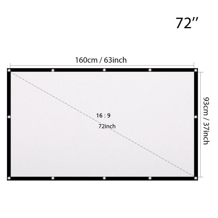 72%20%20Inch%20Projection%20Screen-16:9%20HD%20Portable%20Projector%20Movie%20Screen%20Foldable%20Anti-crease%20Wall%20Mounted%20With%20Hooks%20For%20Home%20Theater%20Support%20Double%20Sided%20Projection%20-%20Image%203