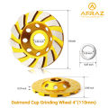 4" inch Diamond Segment Grinding Wheel Disc Grinder Cup Concrete Stone Cut. 