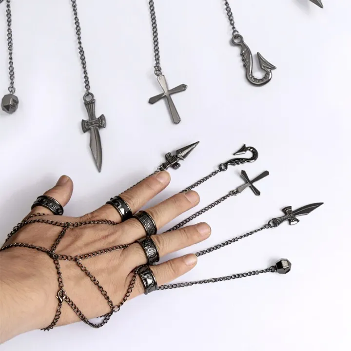 Cartoon%20Hunter%20X%20Saber%20Kurapika%20GON%20FREECSS%20Killua%20Zoldyck%20Cosplay%20Costume%20Props%20Metal%20Ring%20Accessories%20Alloy%20Chain%20Man%20Ring%20-%20Image%203