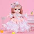 （New）6 inche Doll Toy Delicate Makeup Movable Joint Trendy 1/8 Big Eye Doll for Collection. 