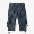 Dropsping Summer New Calf-Length Cargo Pants Men Cotton Casual Outdoor Trousers ckets Solid  Casual Pants For Man. 