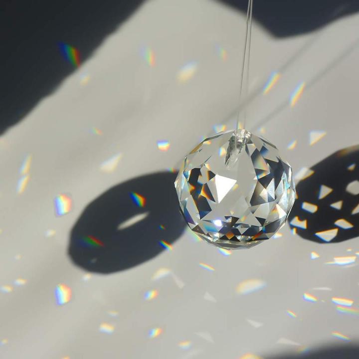 24 Pcs Crystal Balls Prism Suncatcher Rainbow Pendants Maker Hanging Crystals Prisms for Window Home Office Garden Decoration 20mm