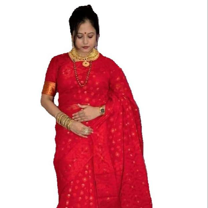 Exclusive Fashionable Half SilkNakfull Jamdani Saree For Women