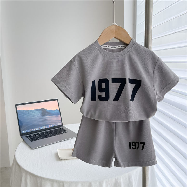 Child%20Summer%20Clothing%20Teen%20Girls%20Tshirt%20Shorts%202pcs%20Fashion%20Printed%20Suit%20Boys'%20Babies%202023%20New%20Style%20Simple%20Casual%20Sports%20Suit%20-%20Image%205