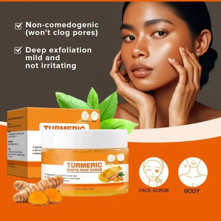 Turmeric%20Scrub%20Skin%20Lightening%20Exfoliator%20Face%20and%20Body%20Scrub%205.29oz%20Deep%20Cleansing%20Moisturizing%20Bikini%20scrub%20for%20Dark%20Inner%20-%20Image%204