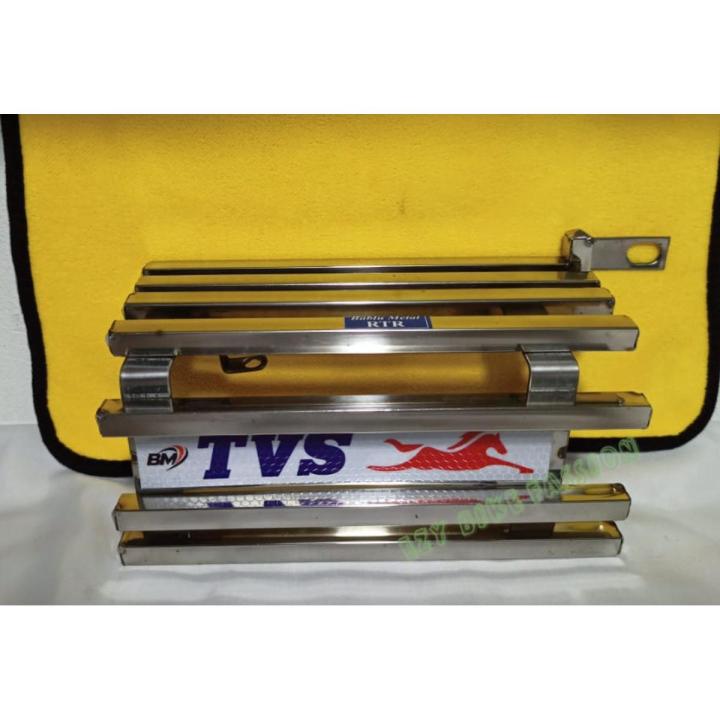 Apachii RTR 2V silencer guard stainless still box padani silencer cover