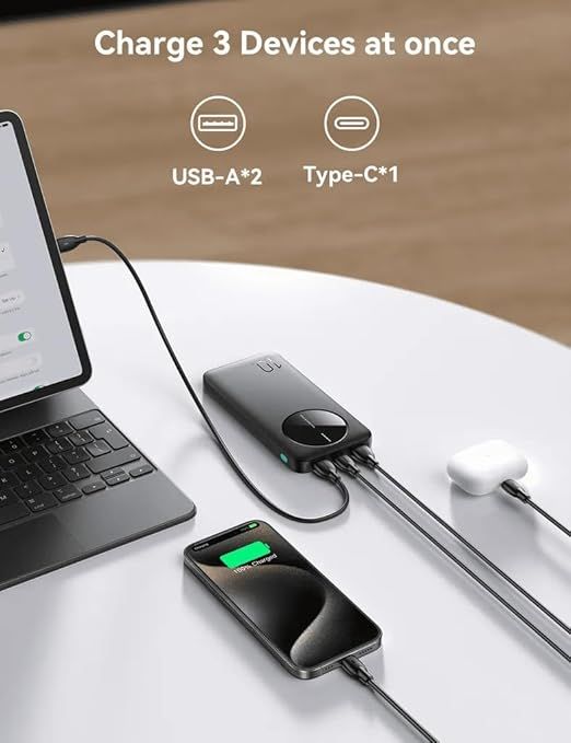 JOYROOM%20JR-PBF12%20LED%20Monitor%20%202.4A%202x%20fast%20charging%20Power%20Bank%2012W%2010000mAh%20By%20Pucko%20Gadget%20-%20Image%202