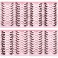 YSDO Half Eyelashes 3/5/10 Half Lashes Soft Natural Cat Eye Lashes Makeup Tool Extension Fluffy Faux Cils maquiagem Half Lashes. 