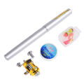 Fishing Rod and Reel Combo Set Telescopic Pocket Pen Fishing Rod with Mini Trolling Reel Fishing Line Soft Lures Baits Jig Hooks Fishing Accessories. 