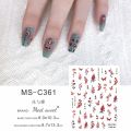 National tide, Chinese ancient style, phoenix, nine-tailed fox demon, bamboo, Dunhuang flying nail art stickers, Tang Dynasty beauties.