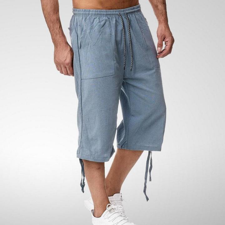 Men Cotton Linen Pants Male Summer quick-dry Breathable Solid Color Linen Trousers Street Casual Comfortable Costume Male