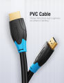 Vention Flat 2M (Black 4k, Ultral High Speed Male to Male HDMI) HDMI Cable. 