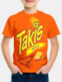 Creative Funny Chips 3d Printed Takis Customized Children Fashion T-Shirt Round Neck Short sleeve Boys Girls Kids Casual Tops. 