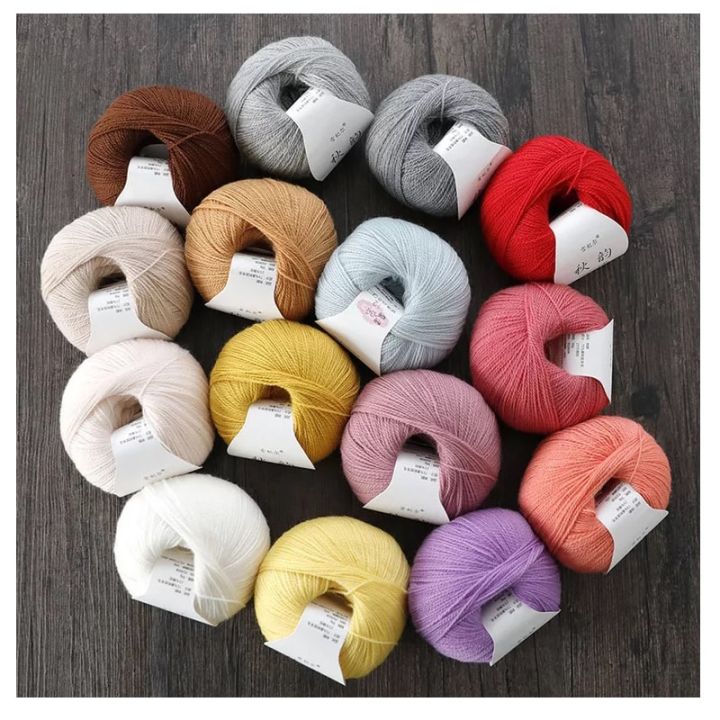 QZLKNIT%2050g/ball%2075%25Merino%20wool%20yarn%20Autumn/winter%20Soft%20medium-fine%20wool%20yarn%20DIY%20Hand%20knitted%20Crochet%20Baby%20clothes%20Yarn%20-%20Image%205