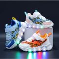 Zapatillas LED Kid Cartoon Dinosaur Boy Casual Sneaker Boy Kid Shoe Girl Mesh Breathable Shoe Baby Illuminated Shoe Tennis Shoes. 