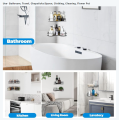 Kitchen, Bathroom Corner Rack Storage Shelf Free Adhesive No Drill.