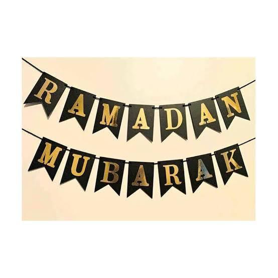 Ramadan Mubarak & Eid Mubarak Card Banner For Ramadan & Eid Decoration and Celebration