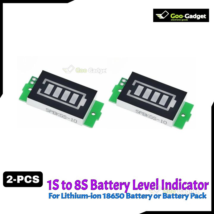 2-PCS 1S-8S 3.7V to 33.6V Lithium Battery Capacity Level Indicator ...