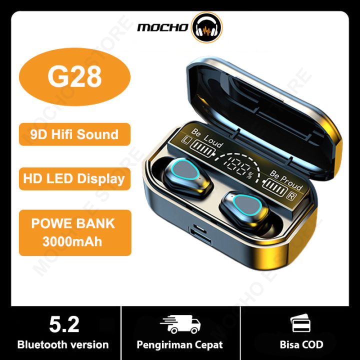 J&N%20%20G28%20TWS%20Wireless%20Bluetooth%205.2%20Headphone%20Stereo%20Sports%20Waterproof%20Earhook%20Earphones%20With%20Microphone%203000mAh%20Charging%20Box%20Headset%20-%20Image%209