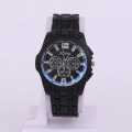 Rosra Stainless Steel Matte finishing Quartz Watch for Men black. 