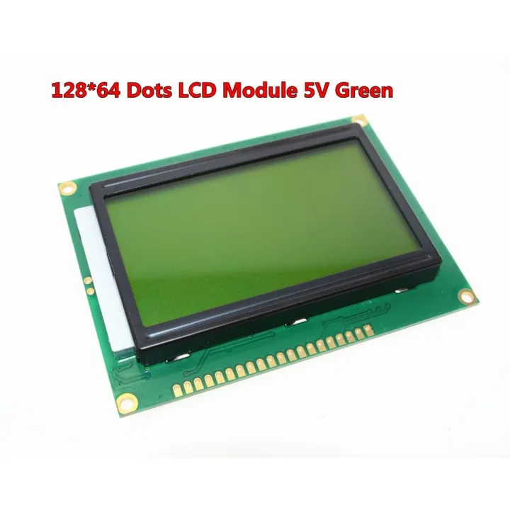 【Alizeker Mall】12864 Dots Graphic Green LCD Display Module for arduino raspberry pi