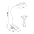 Migeet Dimmable Clip-on LEDs Rechargeable Desk Lamp Touching Control 360° Flexible Gooseneck 3 Level Brightness Reading Light for Desk Bedroom Office. 